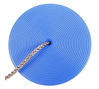 RASTKY Balançoire à Disque pour Enfants avec Corde - Balançoire à Disque pour Enfants, à Corde Ronde, activité de Divertissement - à en Plastique Robuste (Spirale Bleue)