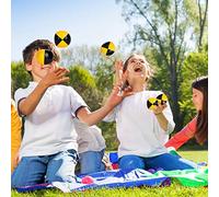 RASTKY Balles de Jonglage en PU Jaune et Noir, 3 Pièces, Jouet Amusant Résistant aux Déchirures pour Apprendre à Jongler