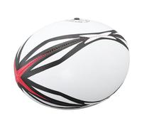 RASTKY Ballon de Rugby Gonflable Numéro 9 en PVC à Haute élasticité, pour Match et Entraînement, adapté aux Enfants et aux Adultes, Blanc