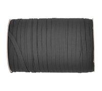 RASTKY Bande élastique Durable de 6mm, 200 Yards/Rouleau, Haute élasticité pour L'artisanat, Facile à Coudre, /Noir (Black)