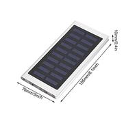 RASTKY Banque d'énergie Solaire à Haute capacité 10000mAh Double USB Portable Portable Charge Fast Solar Mobile Power Bank Metal Case Kit de Bricolage Silver (SILVER)