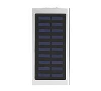 RASTKY Banque d'énergie Solaire Double USB Portable Fast 10000mAh Kit de Boîtier en Métal Solaire - Téléphones et Accessoires Cellulaires (Silver)