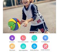 RASTKY Basket-Ball en Caoutchouc Petit Lapin Blanc pour Enfants de 1 à 5 Ans, Mini Ballon D'entraînement Résistant à l'usure, Intérieur et Extérieur