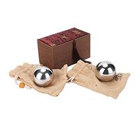 RASTKY Baule en Acier à Main Solide 304 Outil de Massage de Fitness en Réadaptation en Acier Inoxydable 50 Mm Balles de Massage Dia