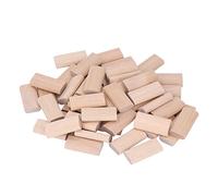 RASTKY Bloc de Cheville en Bois 50 Pièces Bloc D'insertion en Bois de Hêtre Rectangulaire Haute Résistance pour L'épissure de Meubles (10 * 24 * 50MM)