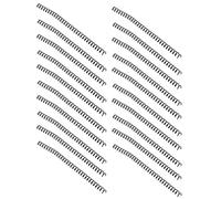 RASTKY Bobines de Reliure à Spirale en Plastique 20 Pièces Bobines de Reliure à Spirale 30 Feuilles épines de en Plastique ABS Papeterie Travail Spiral Binding Spines (BLACK)