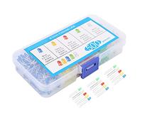 RASTKY Boîte à Diodes électroluminescentes LED Rondes, 500 Pièces, 5 Couleurs, pour Amateurs de Bricolage, Lumières de Remplacement, Indicateurs de Signal 3mm F3