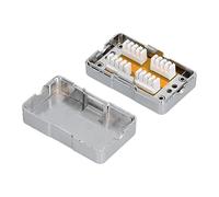 RASTKY Boîte de Jonction CAT6 Durable avec Connexion RJ45, Boîte Réseau Blindée en Plastique ABS pour Installation Encastrée, Adaptée à une Utilisation à la Maison et au Bureau