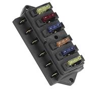 RASTKY Boîte Porte-fusible de Voiture, Boîtier à Fusibles à Lame Robuste à 6 Voies, Facile à Installer, 12-36V, 6- Sorties pour les Professionnels de L'automobile