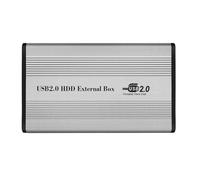 RASTKY Boîtier de Disque Dur IDE Boîtier en Alliage D'aluminium Portable Plug and Play pour Disque Dur 2,5" Interface USB2.0 - adapté aux Utilisateurs / (Silver)