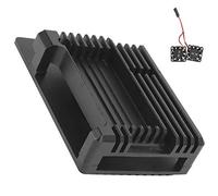 RASTKY Boîtier en Alliage D'aluminium Noir avec Double Ventilateur de Refroidissement pour 3 B, Résistant à la Rouille, pour les Tech Geeks, 1 X Ventilateur