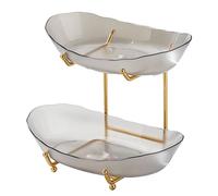 RASTKY Bol à Fruits élégant en Acrylique à 3 Niveaux pour Présentoir de Comptoir de Cuisine, Parfait pour les Buffets de Mariage, Plateau de Service Peu Encombrant pour les Collations, les Desserts