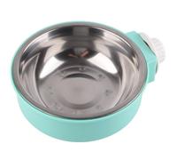 RASTKY Bol de Cage Suspendu en Acier Inoxydable pour Animaux de Compagnie, Distributeur d'eau et de Nourriture, Tasse de Coopérative, Durable et Réutilisable, adapté aux Chiens et aux Chats, 1 X Bol