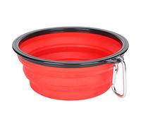 RASTKY Bol Pliable pour Nourriture Lente pour Chien, pour Un Rangement Facile, Ralentit L'alimentation pour Les Grands et Petits Chiens, 7x2,7 Pouces (Rouge)