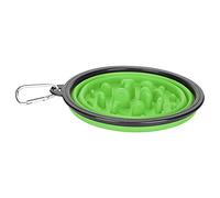RASTKY Bol Pliable pour Nourriture Lente pour Chien, pour Un Rangement Facile, Ralentit L'alimentation pour Les Grands et Petits Chiens, 7x2,7 Pouces (Green)