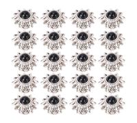 RASTKY Boucle à Vis Décorative Vintage Imitation Turquoise Design élégant et élégant pour L'artisanat du Cuir 20 Ensembles pour Divers Projets Artisanaux (BLACK)