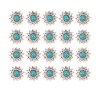 RASTKY Boucle à Vis Décorative Vintage Imitation Turquoise Design élégant et élégant pour L'artisanat du Cuir 20 Ensembles pour Divers Projets Artisanaux (GREEN)