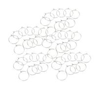 RASTKY Boucles D'oreilles Créoles en Vrac en Acier Inoxydable, 50 Pièces, Fabrication de Boucles D'oreilles pour Mariage, Fête D'anniversaire, Perlées 20mm