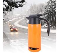 RASTKY Bouilloire électrique Grande capacité, Tasse Chauffante à Eau Portable pour Voiture et Camion, Isolée en Acier Inoxydable Orange 800ML 12V 24V (ORANGE)