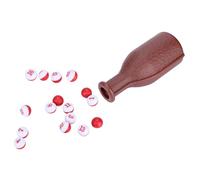 RASTKY Bouteille de Billard Shaker avec 16 Dés de Piscine Numérotés - pour Les Jeux de Tournoi et Les Défis Amusants