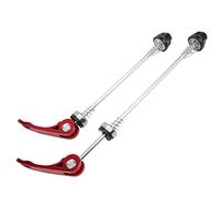 RASTKY Brochettes de Vélo à Dégagement Rapide 2 Pièces-Ensemble de Brochettes Avant et Arrière en Alliage d'aluminiumvélos de Route et de Montagne, Légers et Faciles à Installer (Rouge)