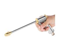 RASTKY Bulle de Tuyau Métallique Lourd + Pistolet à Eau à Haute Pression Pistolet en Laiton Long Buse de Lavage de Voiture Réglable Arrosage d'eau + Motifs de Pulvérisation Réglables + Patio,