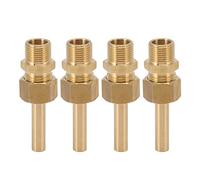 RASTKY Buses de Fontaine d'eau Grande Buse Unique Hexagonale, 4 Pcs Cuivre Pure avec Fil Masculin, Conception de Paysage Aquatique Idéal (G3/8)