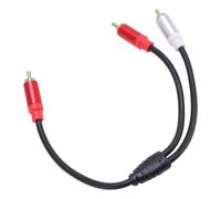 RASTKY Câble 11,8 Pouces Mâle vers Mâle - 1 vers 2 Mâles Répartiteur de Caisson de Basses Stéréo Y CableVD, TV, TV, Magnétoscope et CDlayer - Parfait pour les Systèmes de Théâtre et de Jeu