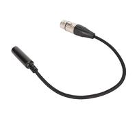 RASTKY Câble Adaptateur 1/4" Femelle vers XLR Femelle Double Fonction Quart de Pouce TS vers XLR Câble D'interconnexion pour Consoles de Mixage et Microphones 11,8" en Nylon Noir