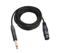 RASTKY Câble Audio Stéréo TRS 6,35 Mâle vers XLR Femelle, Cordon Double Blindage, Prise en Charge de L'alimentation 48 V, Câble de Raccordement D'interconnexion équilibré pour Microphones, 1,8 M,