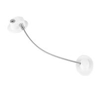 RASTKY Câble de sécurité pour bébé et Enfant, Verrou de Fenêtre Flexible en Acier Inoxydable pour Fenêtre Ouverte du Réfrigérateur Intérieur, Plastique Haute Résistance Noir (WHITE)