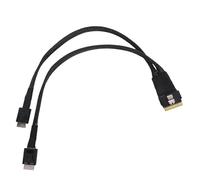 RASTKY Câble Slimline SFF-8654 8i vers Double SFF-8611 4i, Connecteur 74 Broches, 24Gbps -8654 vers Double -8611, Prise en Charge OCuLink PCI Express Gen4