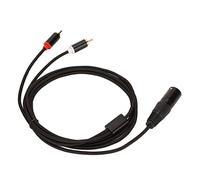 RASTKY Câble XLR Mâle vers 2, Son Haute fidélité sans Perte, Cordon Répartiteur XLR en Y pour Mixeur, Haut-parleur Actif, Microphone, Nylon Noir, 1 Paquet, pour Amateurs de Musique, Studios (2m)