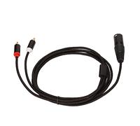 RASTKY Câble XLR Mâle vers 2, Son Haute fidélité sans Perte, Cordon Répartiteur XLR en Y pour Mixeur, Haut-parleur Actif, Microphone, Nylon Noir, 1 Paquet, pour Amateurs de Musique, Studios (1m)