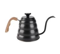 RASTKY Cafetière à Verser en Acier Inoxydable de 1,2 L avec Thermomètre, Bouilloire à Bec Col de Cygne pour une Extraction Constante du café, Design Ergonomique, Noir, 22,2 Oz