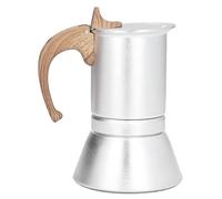 RASTKY Cafetière Moka en Aluminium et Acier Inoxydable de qualité Supérieure, Cafetière Italienne pour la Maison et les Voyages, Argent, Cuisinière à Induction Portable, Plaque de Cuisson à Gaz (150