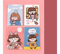 RASTKY Cahiers de Dessins Animés, Remplis de Pâte à Eau, Papier de qualité A, 32 Pages pour Rédiger des Listes de Tâches, Idéal pour une Utilisation au Bureau (Milk Tea Girl (prix unique))