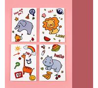 RASTKY Cahiers de Dessins Animés, Remplis de Pâte à Eau, Papier de qualité A, 32 Pages pour Rédiger des Listes de Tâches, Idéal pour une Utilisation au Bureau (Zoo (tarif unique))