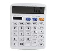RASTKY Calculatrice de Bureau à énergie Solaire, Calculatrice à Gros Boutons à 12 Chiffres avec Clavier Silencieux pour Le Travail de Bureau et Les Devoirs des étudiants