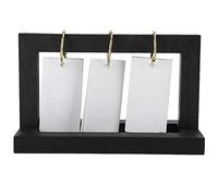 RASTKY Calendrier de Bureau Perpétuel en Bloc de Bois - Calendrier en Bois Noir Rétro Page Renversant des Décorations de Bureau Simples pour la Maison - en Vintage Concept de Temps de