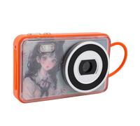 RASTKY Caméra Numérique 48MP, Objectif Arrière Avant 4K, AF Anti Shake 18x Zoom, Carte de Réseau Créative, Compagnon Polyvalent pour Les Selfies de Voyage avec Appareil Photo Numérique (Orange)