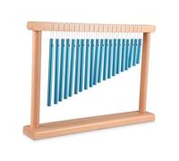RASTKY Carillon à 20 Barres avec Ton Clair pour Décoration de Bureau en Classe, Parfait pour les Carillons éoliens de Bureau, Musiciens, Aluminium doré 15,6 X 2,4 X 10,8 Pouces (BLUE)