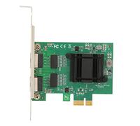 RASTKY Carte Ethernet Gigabit, Adaptateur PCIE NIC Double Port pour des Performances Réseau Efficaces, Connexions Longue Distance, pour Clients/serveurs, 1 X Support