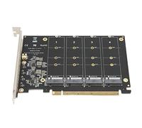 RASTKY Carte NVME PCB épaissie M.2 vers PCIe 4.0 X16 Protocole SSD Riser Card avec Indicateur D'état LED pour Le Transfert de Données à Grande Vitesse Matériau : PCB