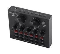 RASTKY Carte Son 112 Effets Sonores électriques pour Diffusion en Direct sur Double Téléphone Portable, Réglage de la Réverbération pour Jeu, Enregistrement de Chansons, Batterie en Métal 1