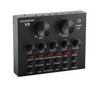 RASTKY Carte Son Professionnelle de Diffusion en Direct avec 112 Effets Sonores électriques - Support Double Mobile et Informatique, Réverbération, Ajustement de Volume, Streaming, Enregistrement,