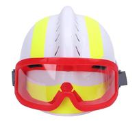 RASTKY Casque de Sauvetage avec Lumière pour Casque de Sauvetage en Cas D'incendie d'urgence, Matériel PC pour Chantiers de Construction, Mineurs (White)