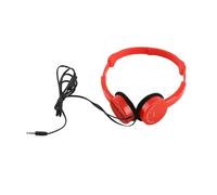 RASTKY Casque de Sport Pliable sur L'oreille, Casque de Musique Filaire avec Son Clair pour Ordinateur Portable MP3, écouteurs à Bandeau Pliable pour Les Activités de Plein Air (Rouge)