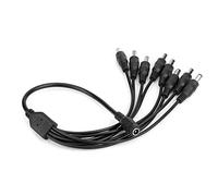 RASTKY CCTV Sécurité Caméras Adaptateur de Câble de Séparateur de Puissance CONVERTISSEMENT: DC 12V 1 FEMELLE TO 8 Câble Séparateur d'alimentation Mâle pour les Lumières de la Bande LED