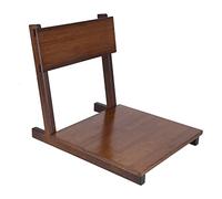 RASTKY Chaise Tatami avec Dossier Inclinable Poli en Douceur - Chaise Ergonomique Phyllostachys Pubescens pour Chambre Japonaise, Siège avec Fenêtre en Baie (Couleur Noyer)